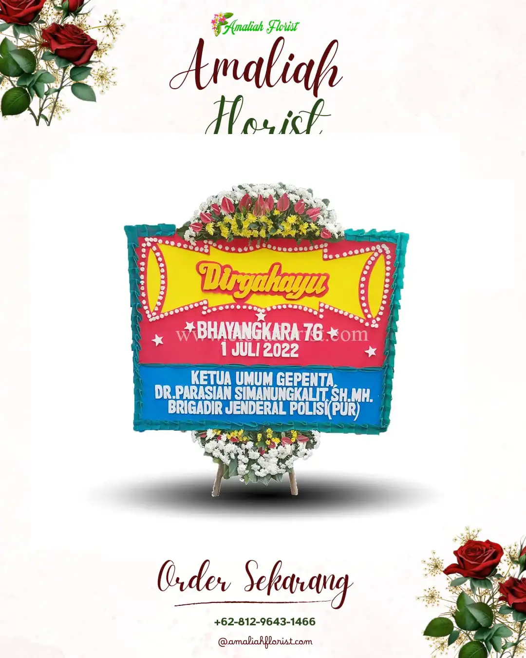 Papan Bunga HUT Ulang Tahun Amandanom